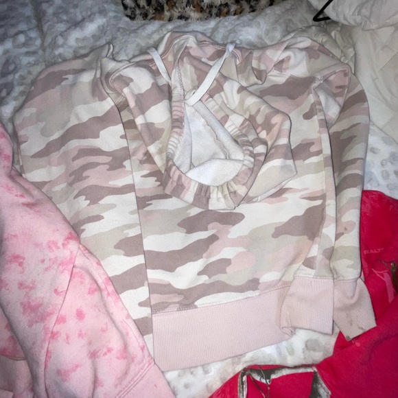 3pc HOODIE bundle *REAL TREE HOT PINK *old navy Pink tie-dye *SO blush camo XS S - Picture 8 of 14